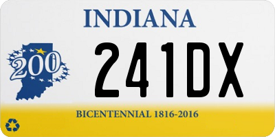 IN license plate 241DX