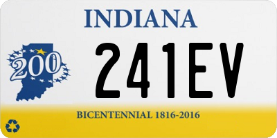 IN license plate 241EV