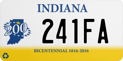 IN license plate 241FA