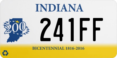 IN license plate 241FF