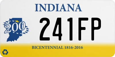 IN license plate 241FP