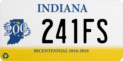 IN license plate 241FS