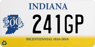 IN license plate 241GP