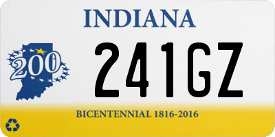 IN license plate 241GZ