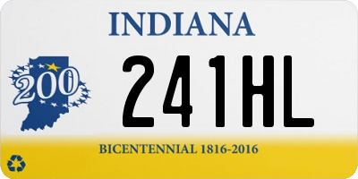 IN license plate 241HL