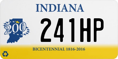 IN license plate 241HP