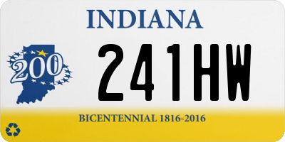 IN license plate 241HW