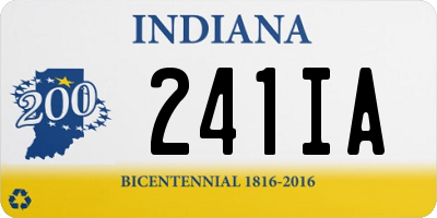 IN license plate 241IA