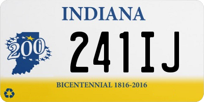 IN license plate 241IJ