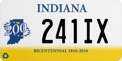 IN license plate 241IX