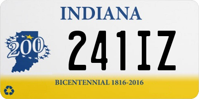 IN license plate 241IZ