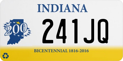 IN license plate 241JQ