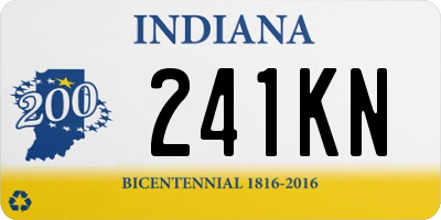 IN license plate 241KN