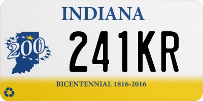 IN license plate 241KR