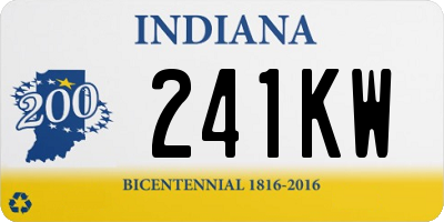 IN license plate 241KW