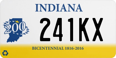 IN license plate 241KX