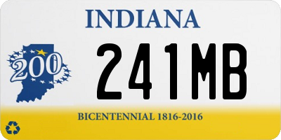 IN license plate 241MB