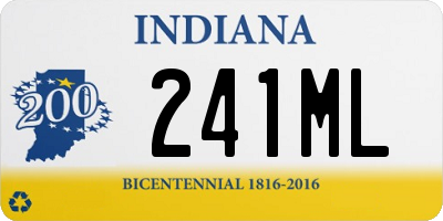 IN license plate 241ML