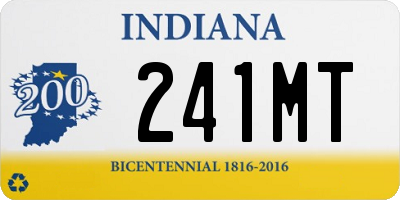 IN license plate 241MT