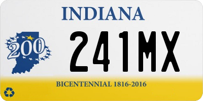 IN license plate 241MX