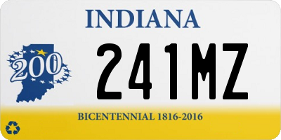 IN license plate 241MZ