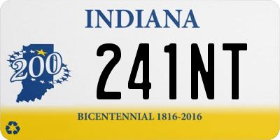 IN license plate 241NT