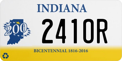 IN license plate 241OR