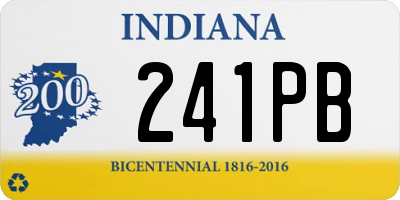 IN license plate 241PB