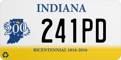 IN license plate 241PD