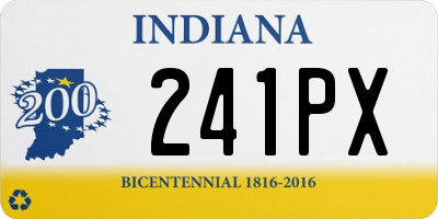 IN license plate 241PX