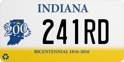 IN license plate 241RD