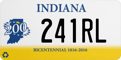 IN license plate 241RL