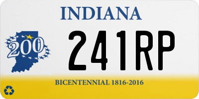 IN license plate 241RP