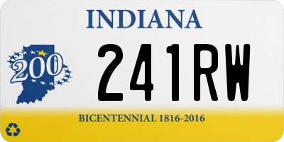 IN license plate 241RW