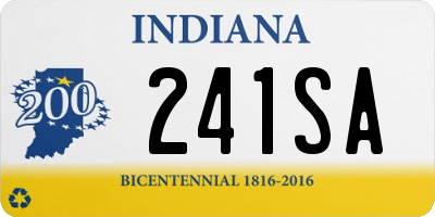 IN license plate 241SA