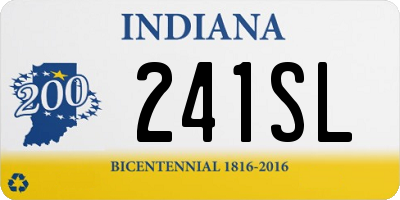 IN license plate 241SL