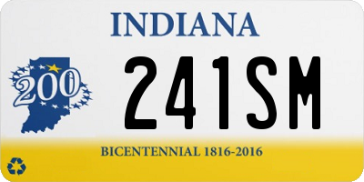 IN license plate 241SM