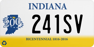 IN license plate 241SV