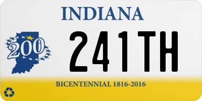 IN license plate 241TH