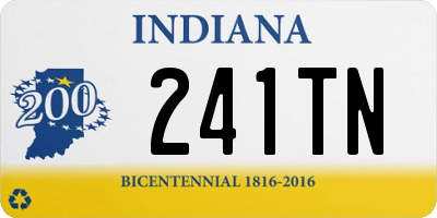 IN license plate 241TN