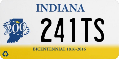 IN license plate 241TS