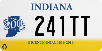 IN license plate 241TT