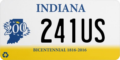 IN license plate 241US