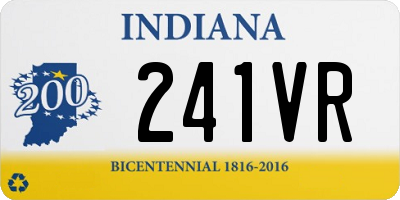 IN license plate 241VR