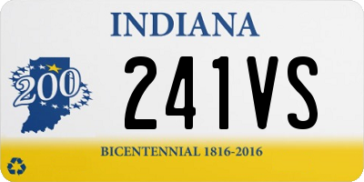 IN license plate 241VS