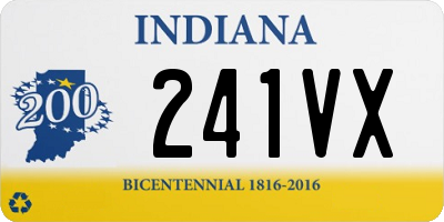 IN license plate 241VX