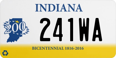 IN license plate 241WA