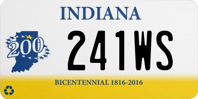 IN license plate 241WS