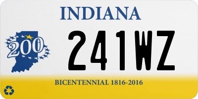 IN license plate 241WZ