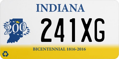 IN license plate 241XG